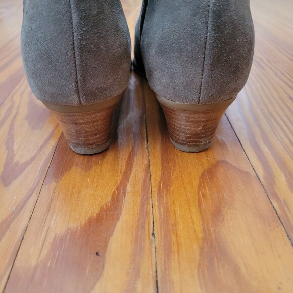Cole‎ Haan 8B Green Suede Leather Ankle Boots Booties - Picture 4 of 11